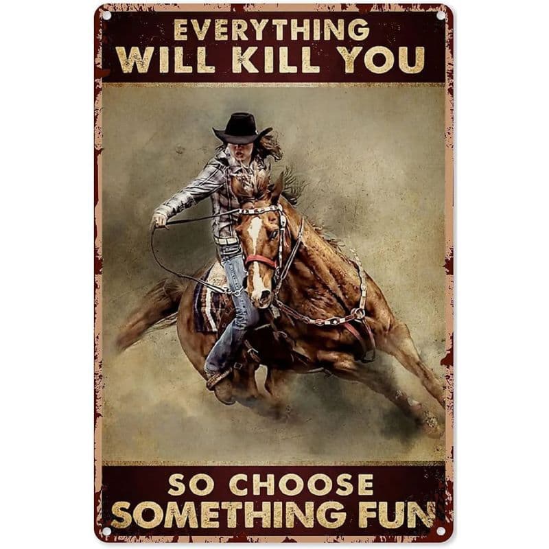 Wow Cross-Border Best Seller Wild West Cowboy Retro Sign American Tin Sign Bar Restaurant Wall Decor