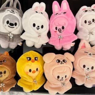 In Stock FM Merch Same Style SKZOO 10cm Doll Cape Doll Clothes Keychain Bang Chan Small Plush Doll