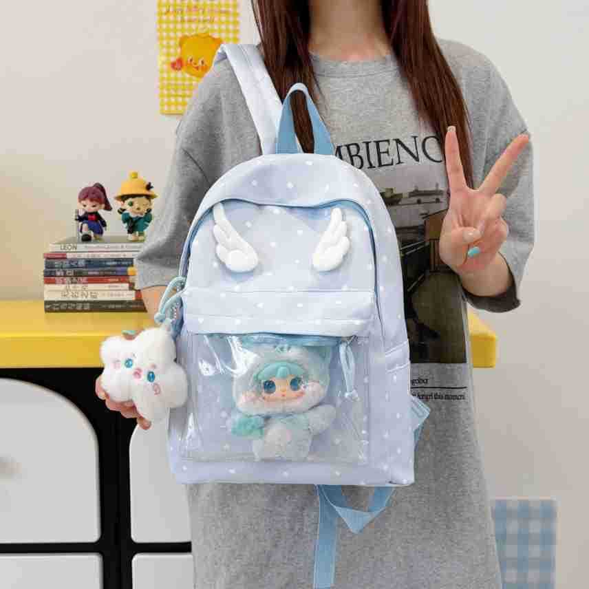 Japanese Style Backpack for Female College Students 2026 New Simple Polka Dot Cute Girly Backpack Large Capacity Women's Backpack