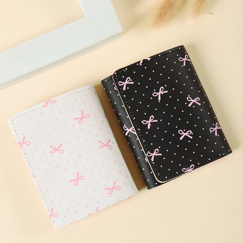 Export Hot-Selling Butterfly Design Korean-Japanese Short Style Minimalist Tri-Fold Wallet, Multi-Functional Small Coin Purse with Card Slots and ID Compartment