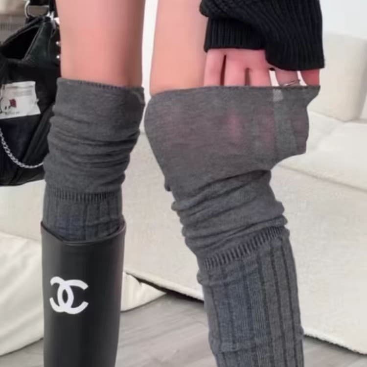 High Tube Stacked Over-the-Knee Socks Autumn Winter New JK Over-the-Knee Socks Japanese High Tube Socks Long Tube Socks Cotton Women Long Socks