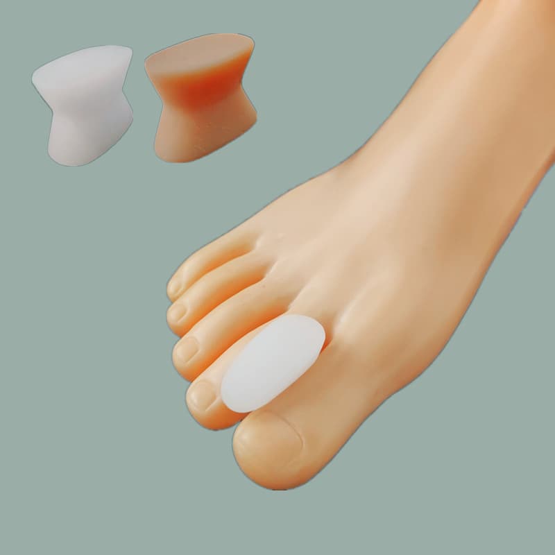 Silicone thumb sleeve, big toe overlapping toe separator