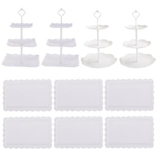 European Style 3-Tier Fruit and Dessert Stand, Afternoon Tea Display Rack, Cake Stand and Serving Set