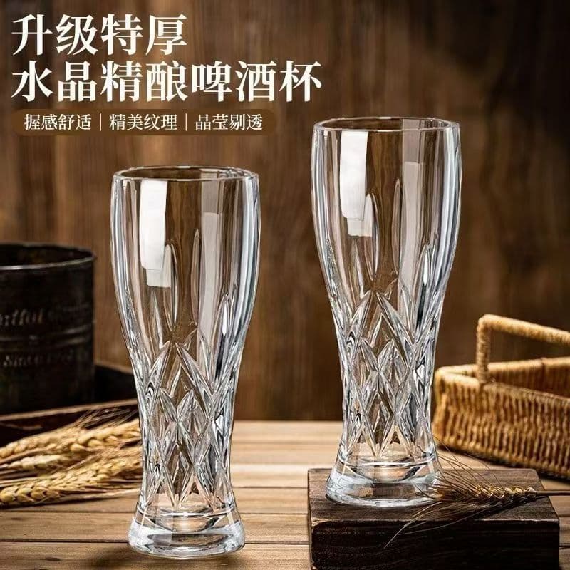 Wholesale simple retro craft beer cup home glass cup bar KTV large capacity draft beer cup juice cup
