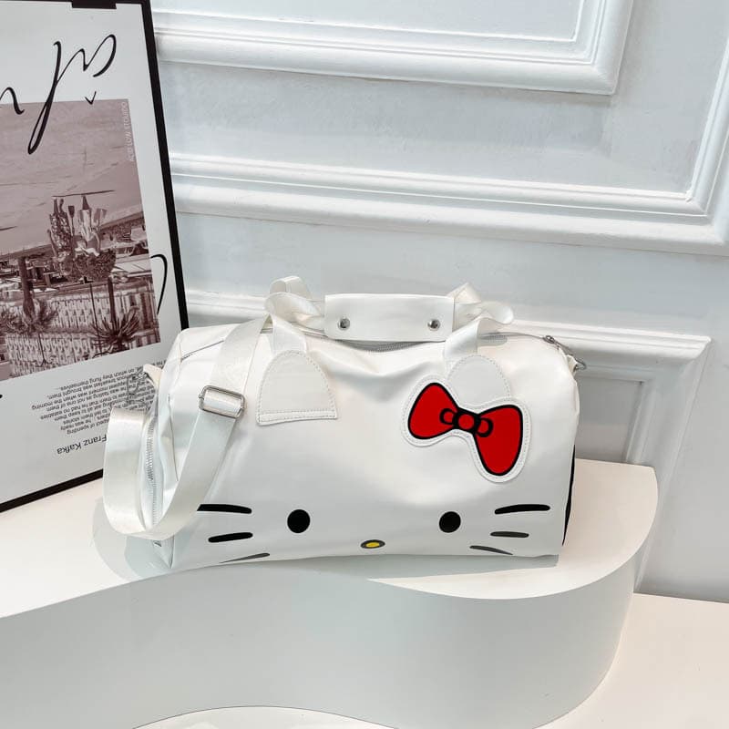 HelloKitty cartoon cute big bag shoulder bow Hello Kitty portable fitness bag crossbody travel bag