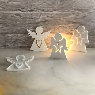 X1401.X1402 Love Star Angel Pendant Desktop Decoration Cement Plaster Mold DIY Silicone Mold
