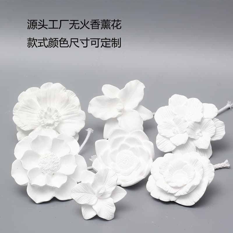 Directly supplied from the source manufacturers, aromatherapy ceramic flowers, ornamental diffuser stones, flower inserts for diffuser, gypsum products, diffuser flowers