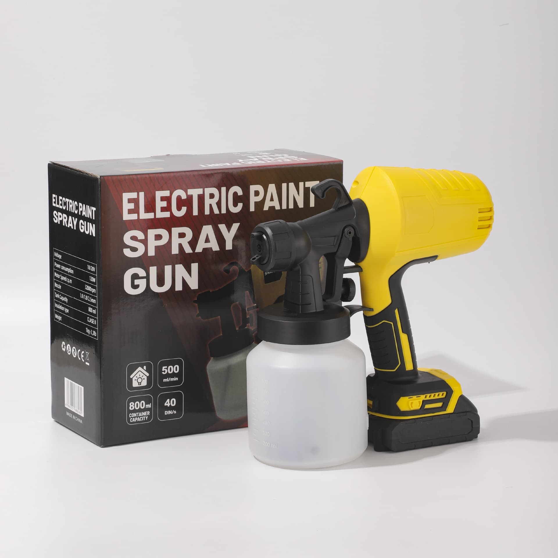 Source Factory Electric Paint Spray Gun, Portable Household Multi-functional High-Pressure Atomizing Coating Tool