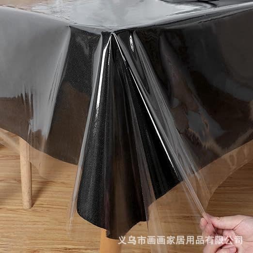 Best-selling Transparent PVC Tablecloth Waterproof Oil-proof No-wipe Dining Table Cover Rectangular Round Wipeable Table Cloth