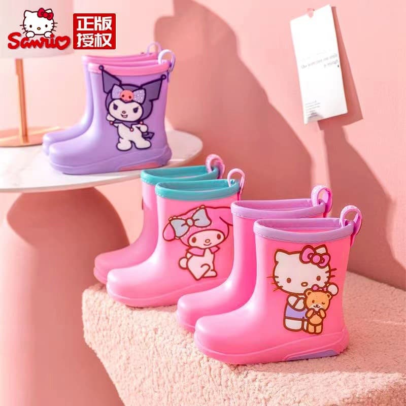 Sanrio official children's rain boots, girls' non-slip baby rain boots, Cinnamon Dog, Hello Kitty Kuromi water shoes