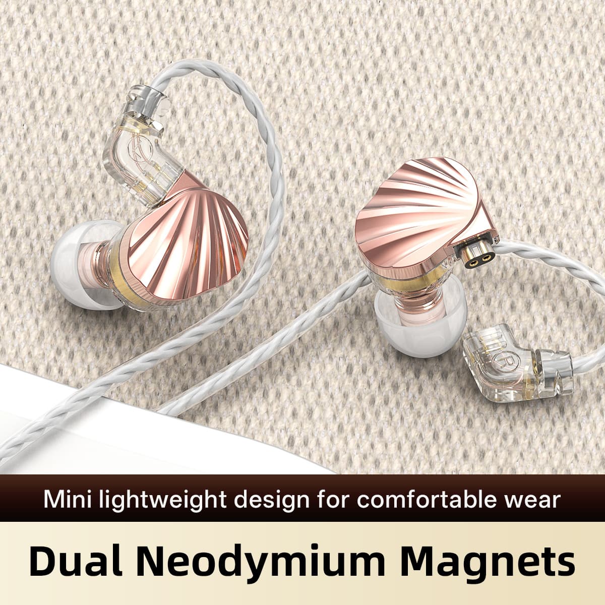 Jiangsheng X5Pro Dual Magnetic Dynamic Coil Headphones In-Ear Sports Type-C Wired Earbuds Music Monitoring 3.5mm
