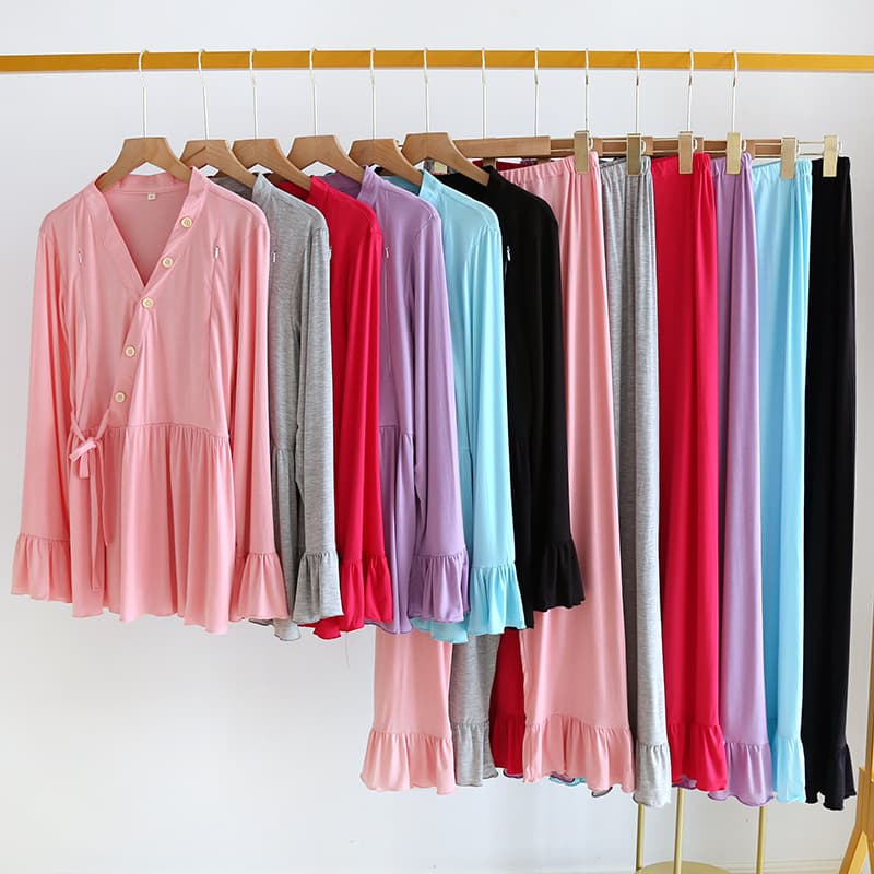 Summer Thin Modal Nursing Wear Stretch Large Size Loose Maternity Wear Postpartum Confinement Wear Directly Supply from Manufacturer