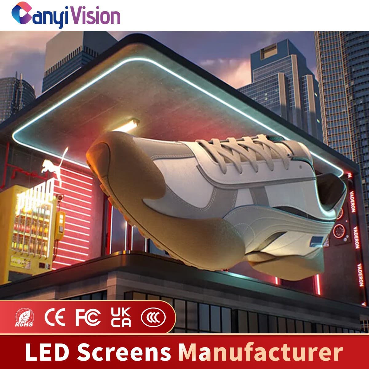 Direct from manufacturer: naked-eye 3D outdoor LED display, outdoor P5 module full-color LED electronic screen