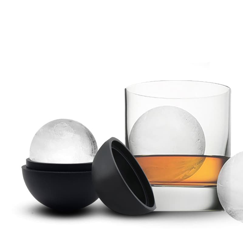 Silicone Round Ice Ball Small Whiskey Single 3D Ice Mold Single Hole Ice Ball Maker Silicone Ice Ball Mold