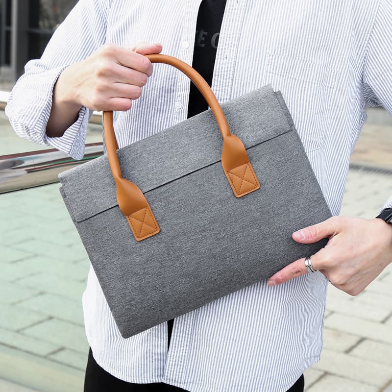 New Oxford cloth laptop bag, solid color, 15.6-inch business large capacity handbag with printing, wholesale.