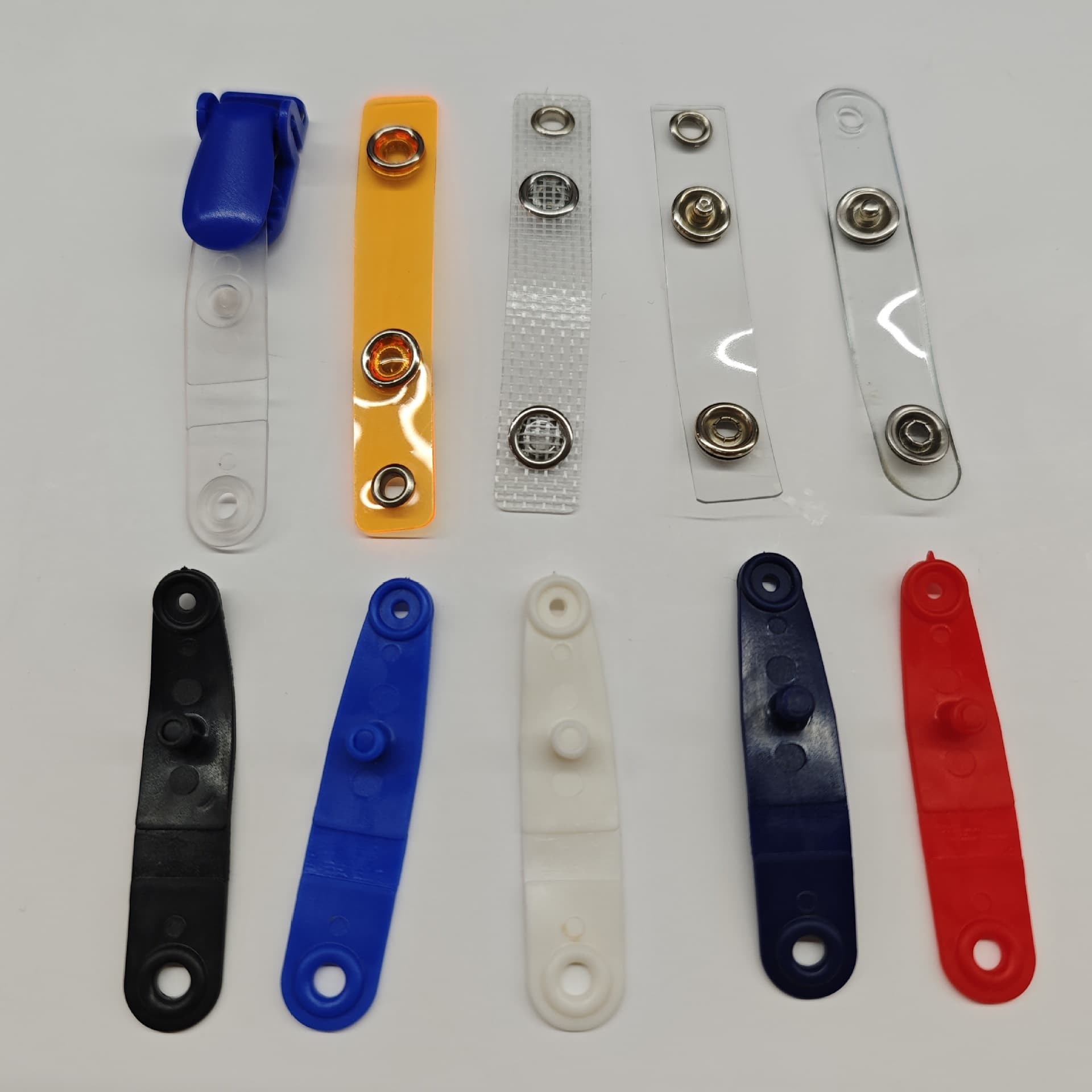 Leather Strip Grid Colorful Round Head Leather Strip Retractable Clip, Pull-Tab PVC Leather Strip Button Accessories Keychain
