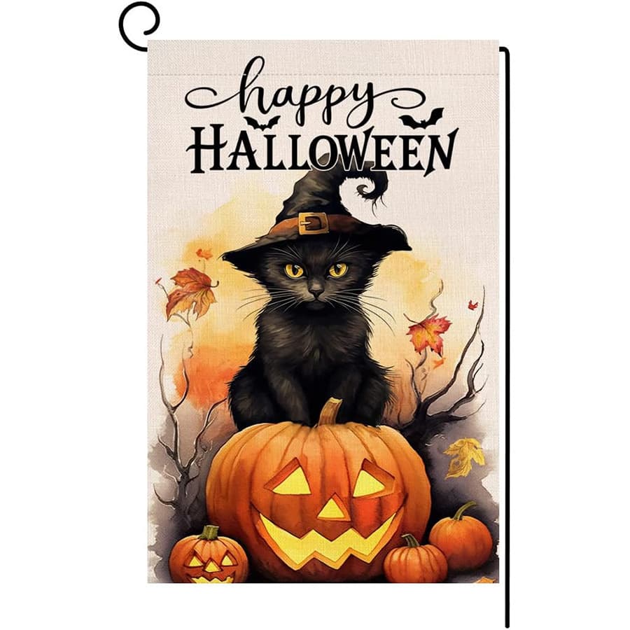 Cross-border foreign trade hot-selling Halloween garden flag summer linen fabric courtyard garden outfit autumn garden flag