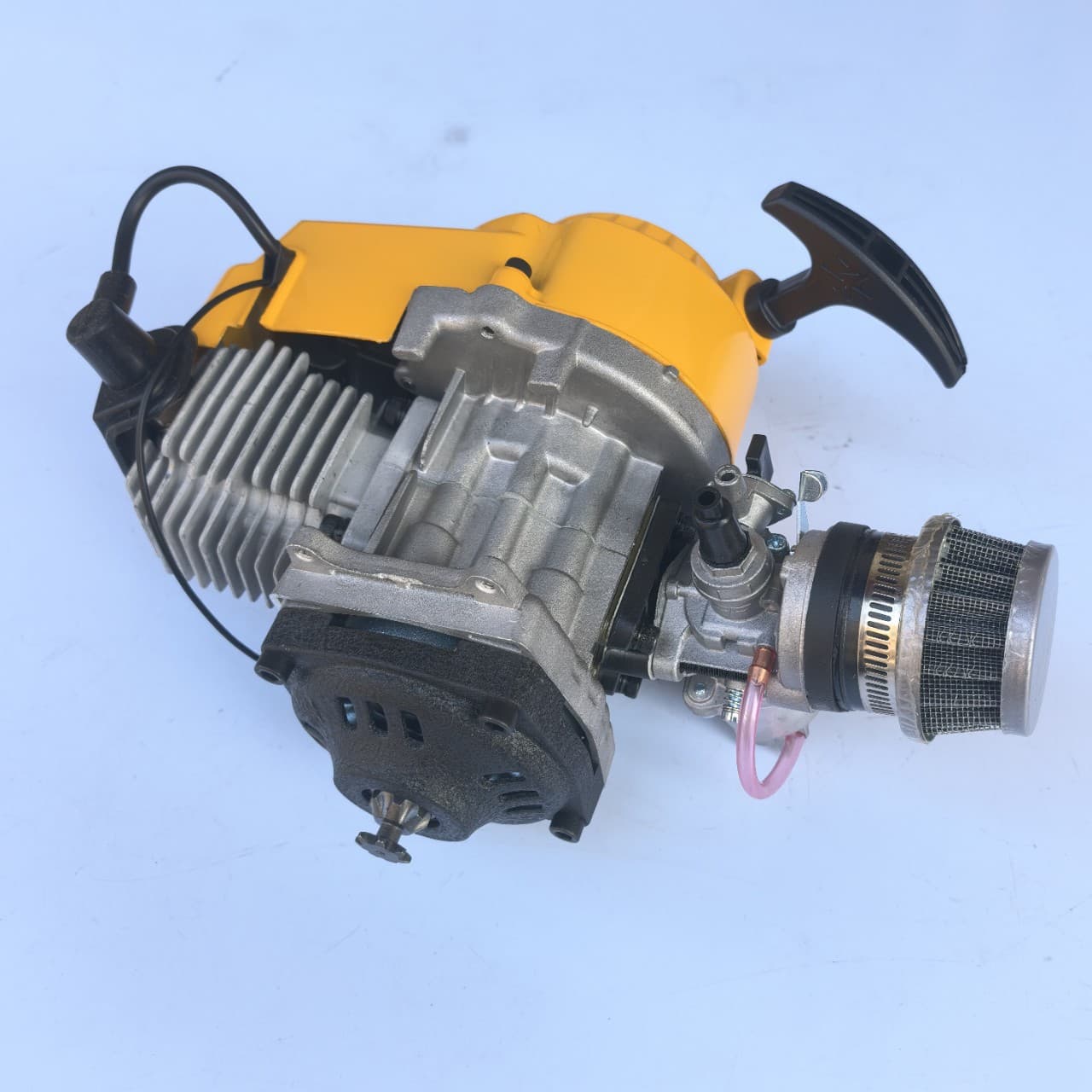 Mini Motorcycle Parts 49CC Small Liya Off-Road Two-Stroke Engine Gasoline Engine with Gearbox Yellow