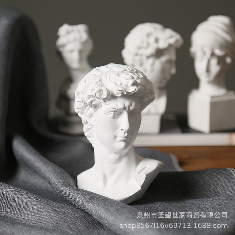 European-style David Apollo Decorative Ornament Photography Prop Resin Sculpture Art Painting Teaching Aid