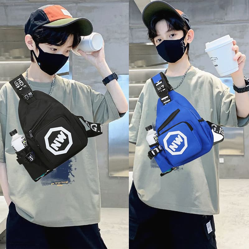 Unisex Lightweight Crossbody Bag Baby Water Bottle Bag Fashionable Kids Chest Bag Single Shoulder Sling Bag Children's Travel Bag
