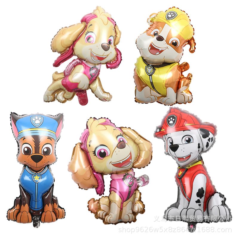 Cross-border Paw Patrol Paw Patrol Aluminum Balloon Baby Birthday First Year Party Decoration Festival Arrangement Supplies