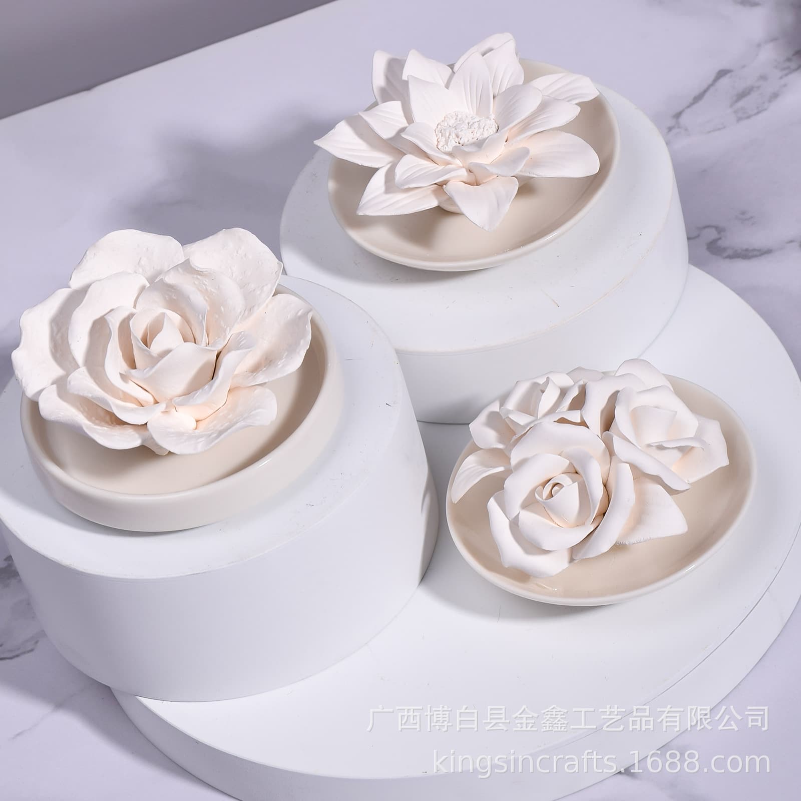 Factory wholesale scented gypsum flowers, simulated flowers, gypsum animals, ceramic flowers, long-lasting fragrance with stable evaporation