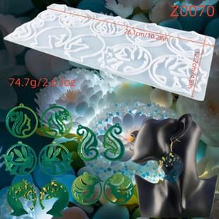 Z0070 Geometric Face Earring Mold Decorative Cement Plaster Mold DIY Silicone Mold