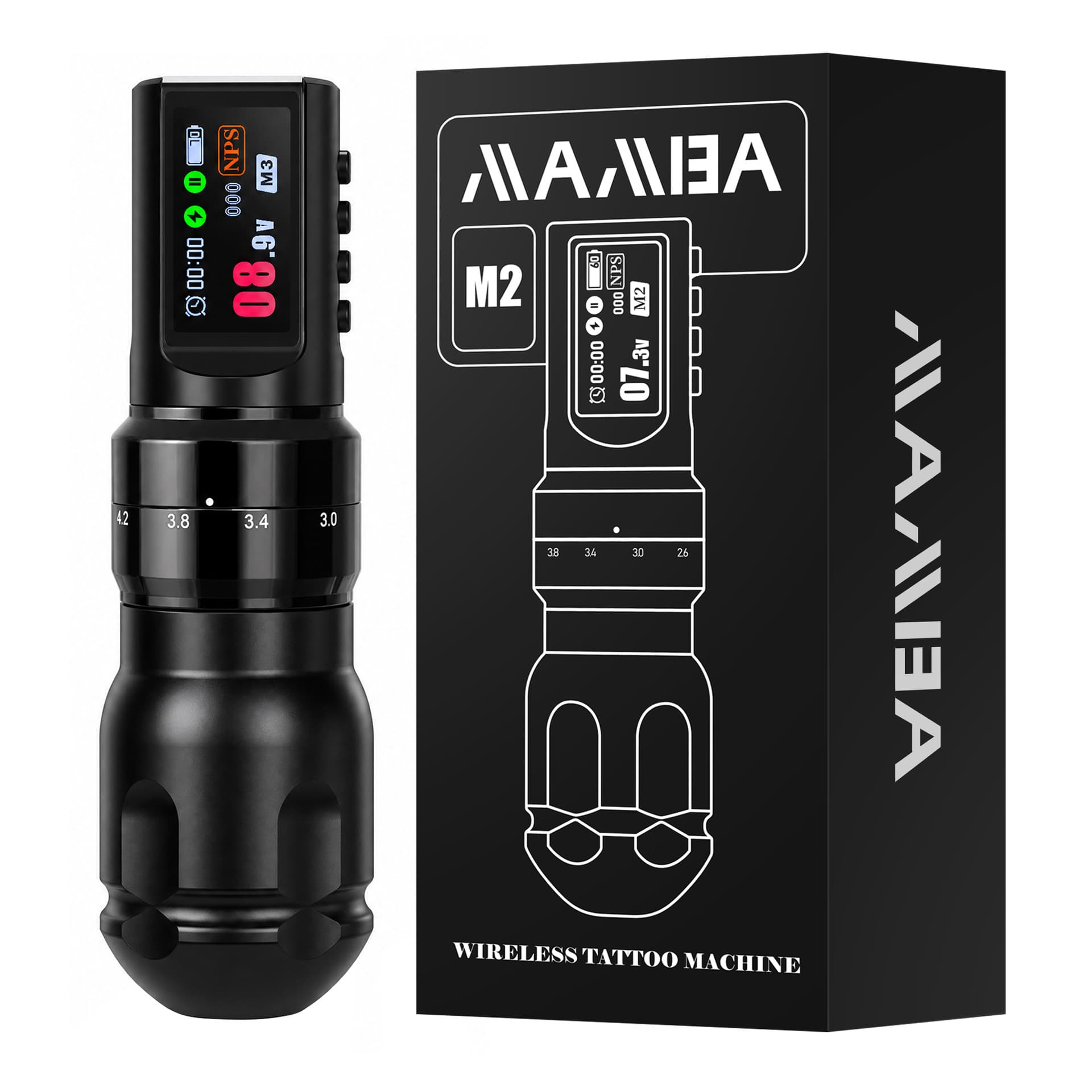 Mamba M2 Tattoo Machine Beginner Wireless Tattoo Motor Pen Rechargeable Battery Tattoo All-in-One Motor Pen Cross-Border