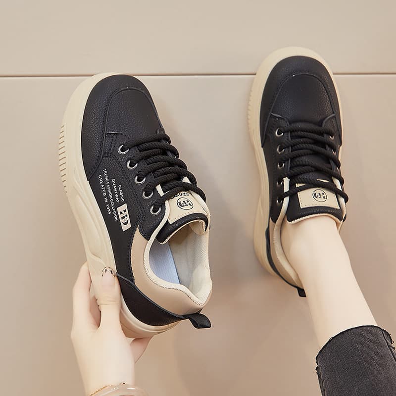 Woodpecker Women's Winter Waterproof Non-Slip Kitchen Shoes, Black Sports Sneakers, Casual Black Shoes