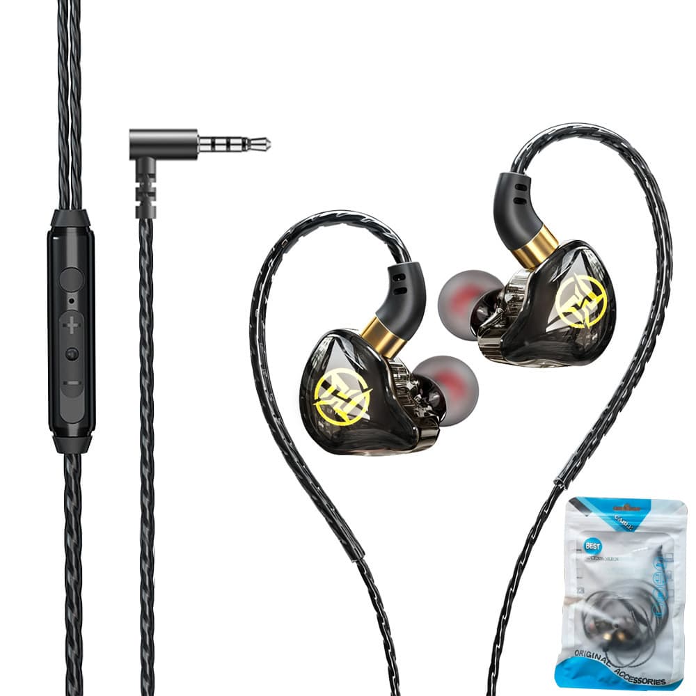 Aifeimei Sports Over-Ear Broadcast Wired Headset with Inline Control, Deep Bass HiFi Wired In-Ear Earphones Wholesale