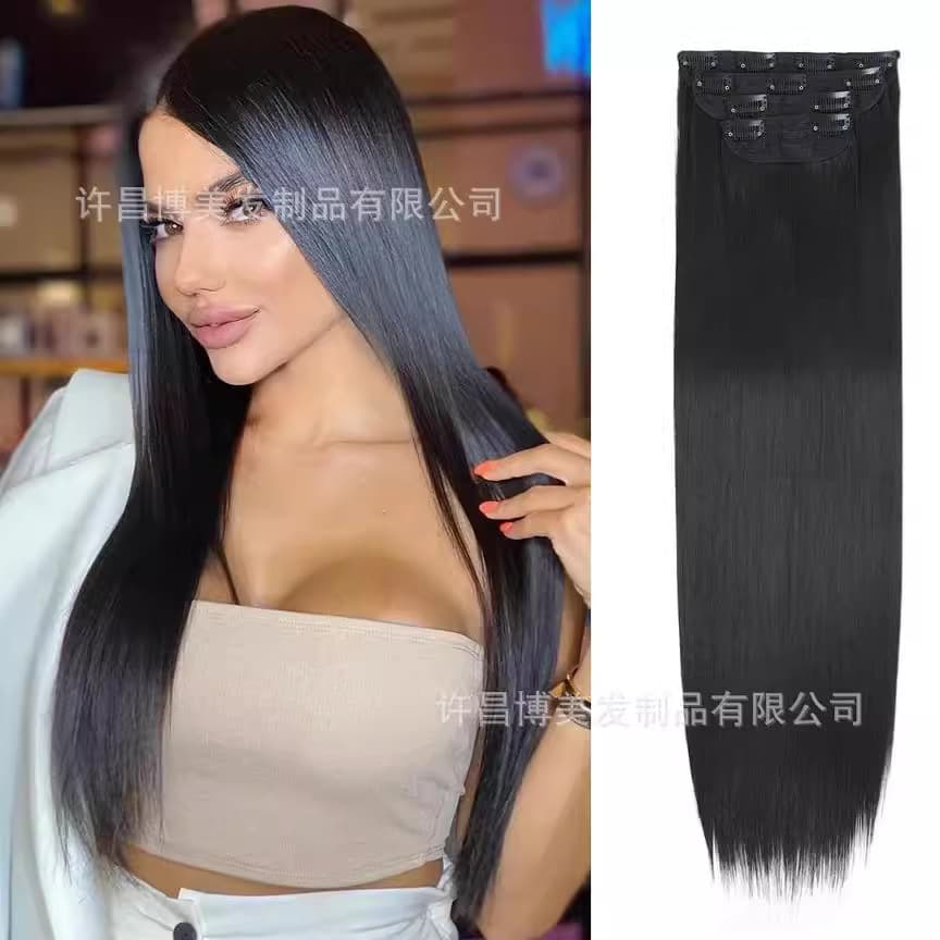 European and American Export Hair Extension Reissue Set Four-Piece Long Straight Hair Extension Cross-border
