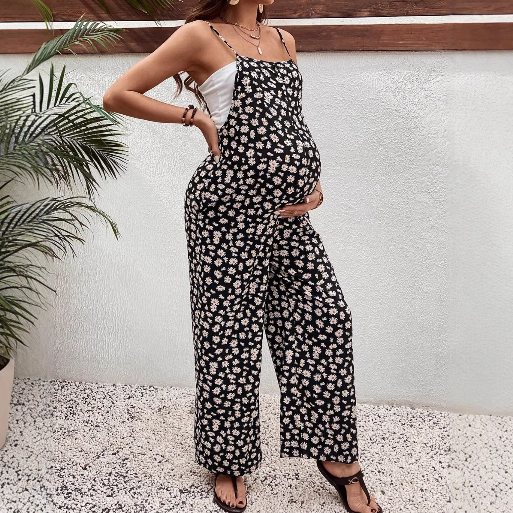 European and American Maternity Wear 2026 Spring/Summer New Printed Jumpsuit Bohemian Maternity Overalls