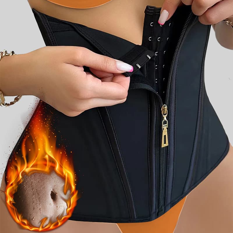 Cross-border Waist Trainer Corset with Zipper, 9-Bone Row Buckle, Fitness Yoga Abdominal Waist Belt