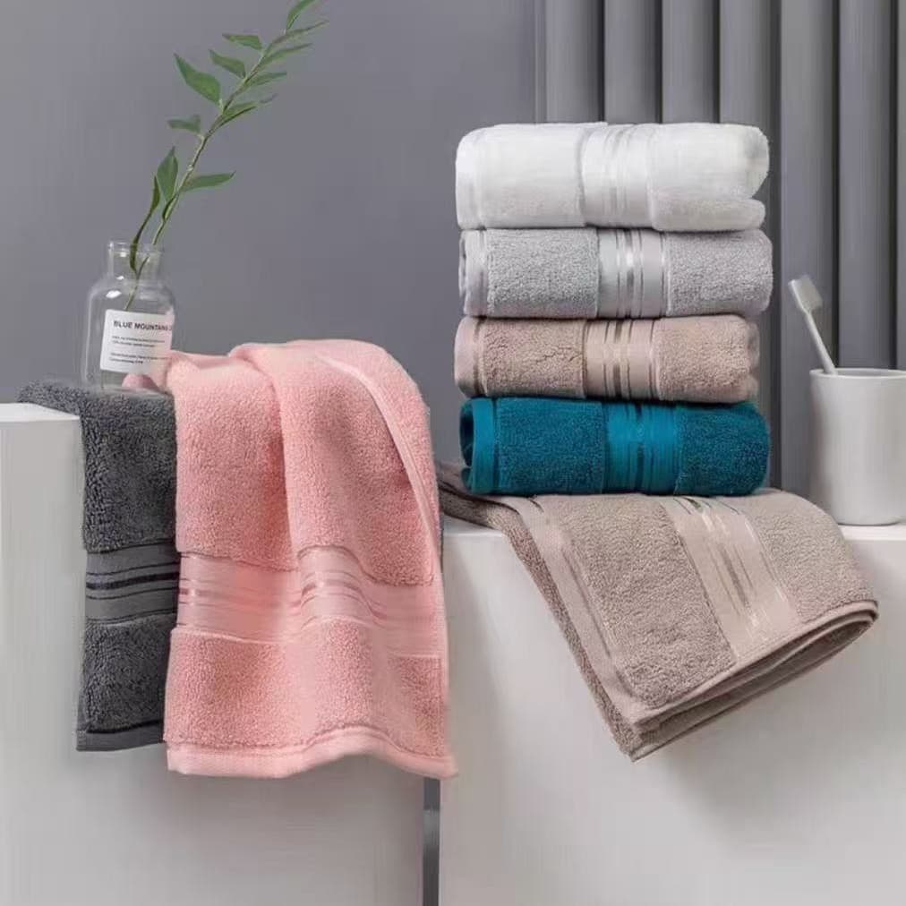 2025 Pure Cotton 110g High-End Hotel Absorbent 32-Strand Silver Thread Face Towel Beauty Salon Embroidered Logo Gift Square Bath Towel