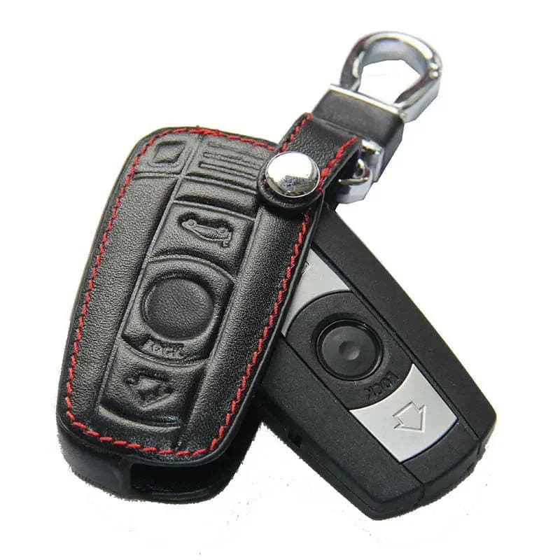 Suitable for BMW genuine leather key case X3X5X6X7 1 series 3 series new 5 series 525liGT320 key cover red stitching