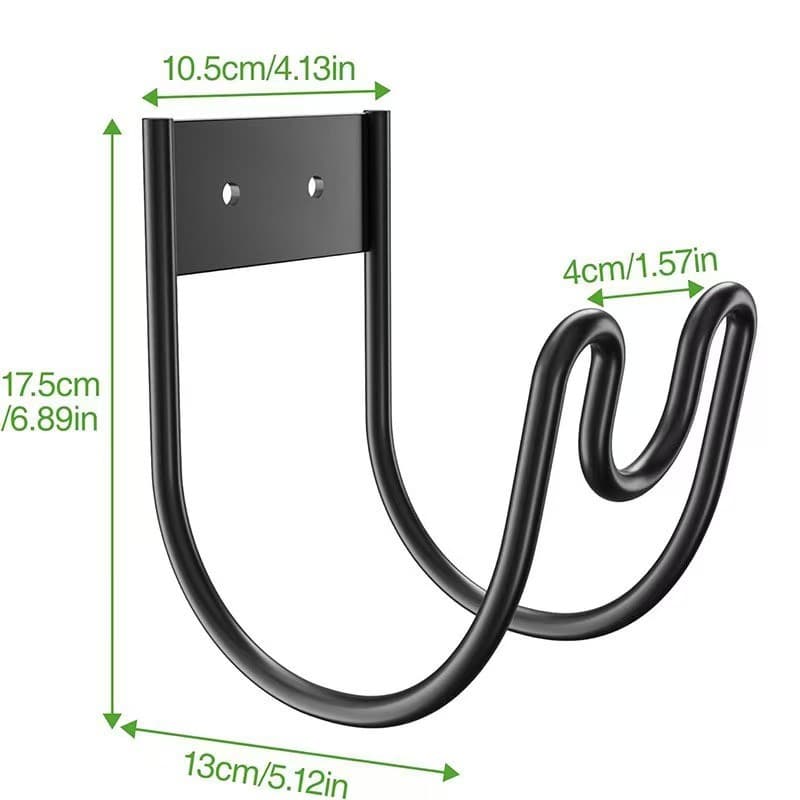 Black Water Pipe Storage Rack Garden Wall Hanging Hose Storage Rack Household Car Wash Pipe Faucet Cable Wire Hook