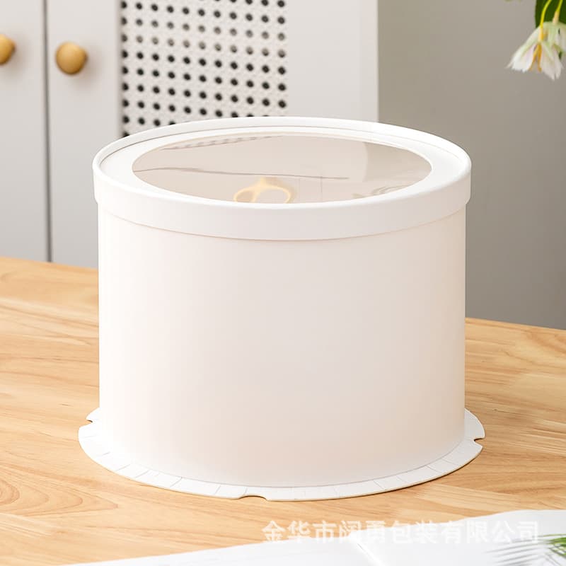 Round Cake Box Transparent Birthday Cake Box Tall Double Layer Cake Box Plastic Cake Packaging Box Wholesale