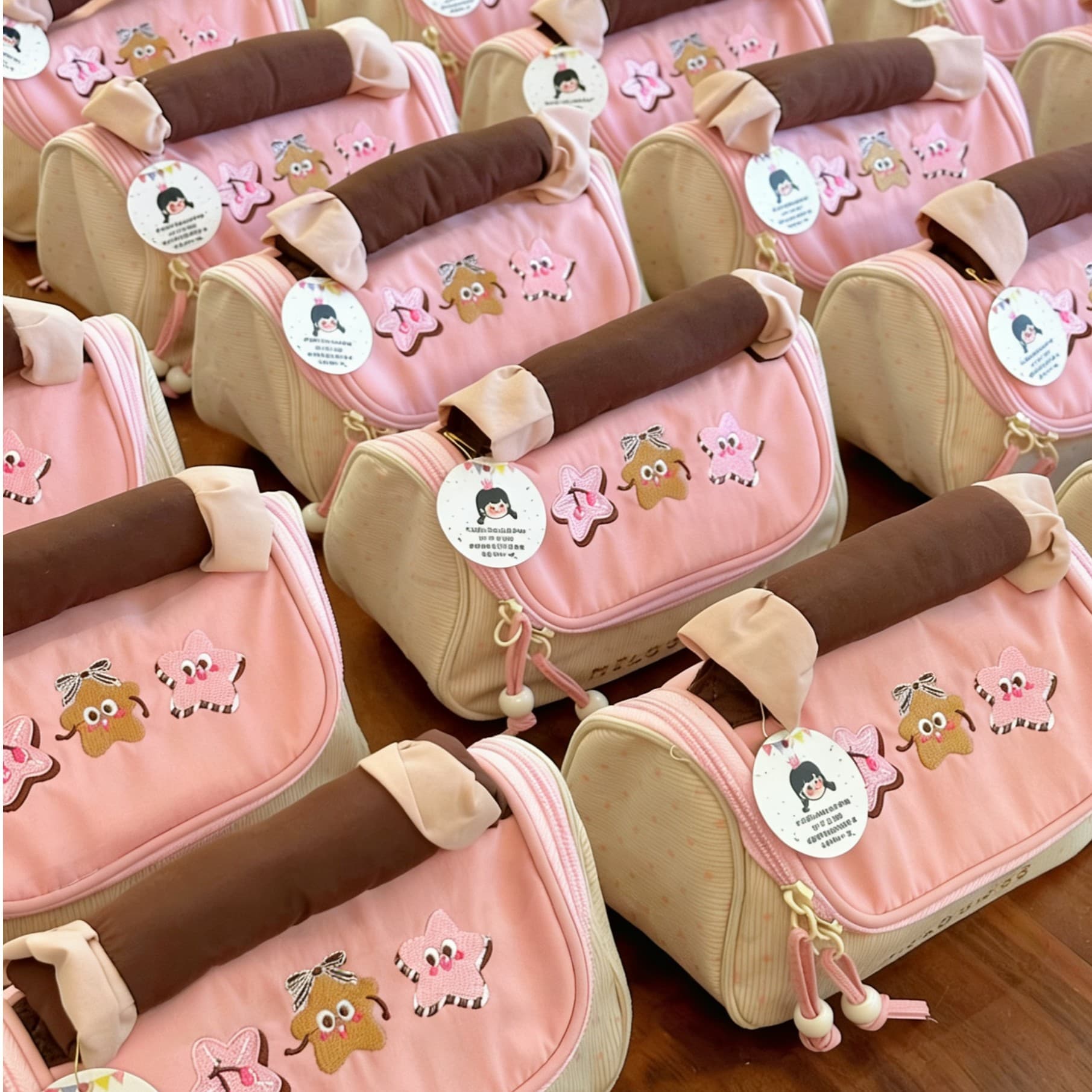 Cross-border Macaron Pencil Case Embroidered Birthday Gift Storage Bag Wedding Handbag First Birthday Gift Bag
