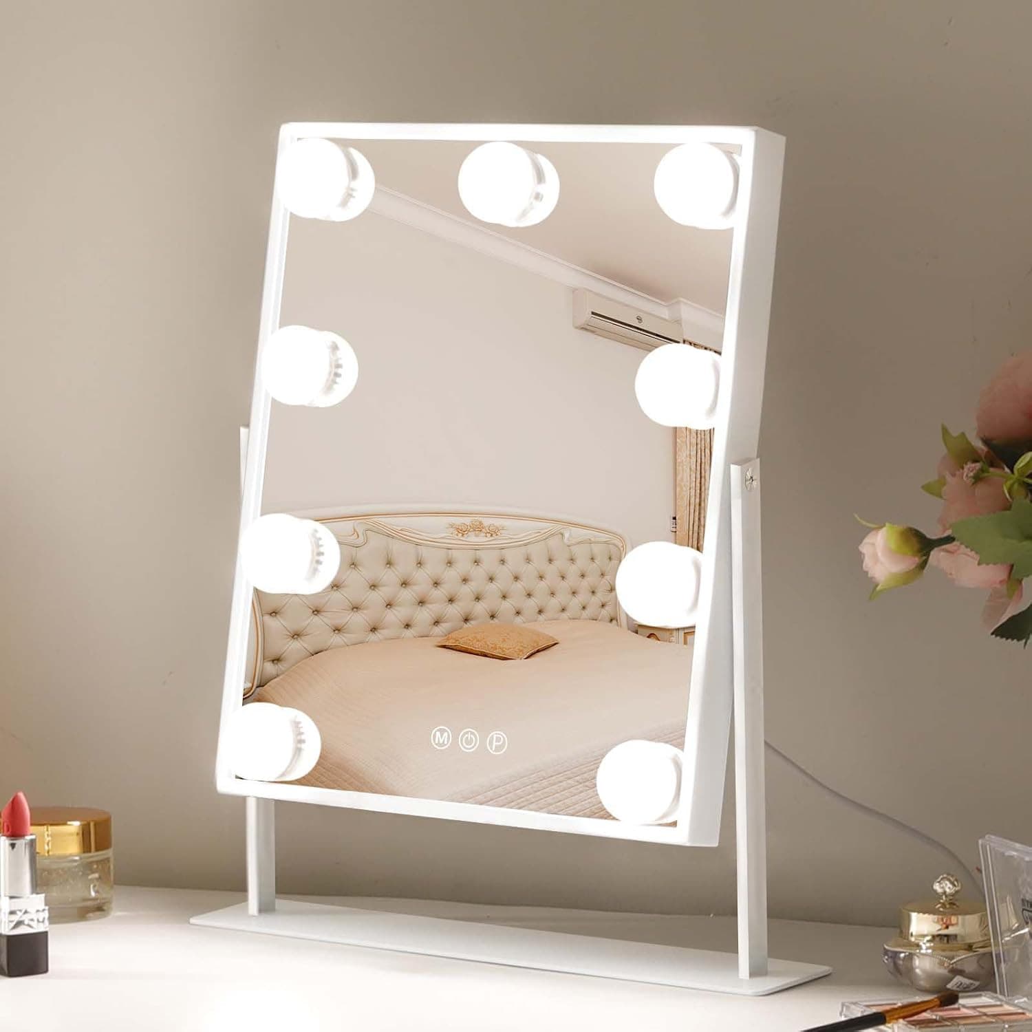 Amazon bestseller Hollywood smart makeup mirror LED bulb large fill light beauty dressing mirror direct from factory