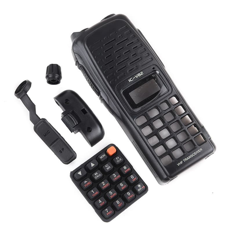 IC-V82 Walkie-Talkie Front Housing Shell + Knob for Walkie-Talkie Repair Parts