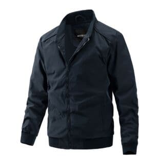 2026 Cross-Border Stand Collar Business Men's Jacket, Casual Thin Baseball Jacket Outerwear, Trendy Export Men's Clothing