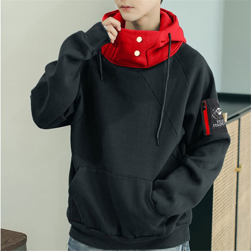 Cross-border Anime Jujutsu Kaisen Cos Yuji Itadori Fan-made Hoodie High Neck Sweatshirt Unisex