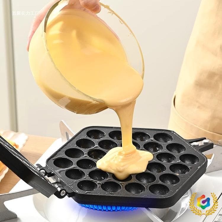 ✅ Commercial Egg Waffle Mold for Stalls, Baking Pan Machine, Home Use Gas or Electric Egg Waffle Biscuit Maker, Cake Mold