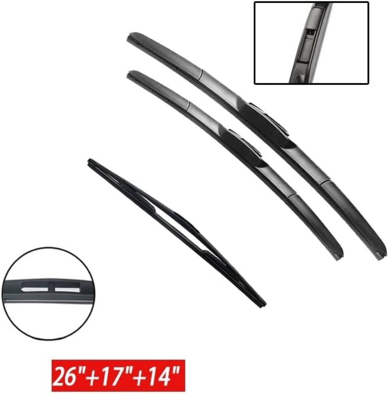 For Honda CR-V 2007-2011 26"+17"+14" Wiper Blades