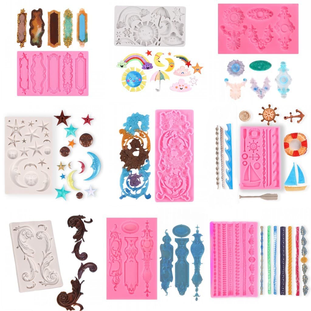 Fondant Cake European Vintage Relief Liquid Silicone Mold Chocolate Lace Baking Decoration Resin Clay Mold