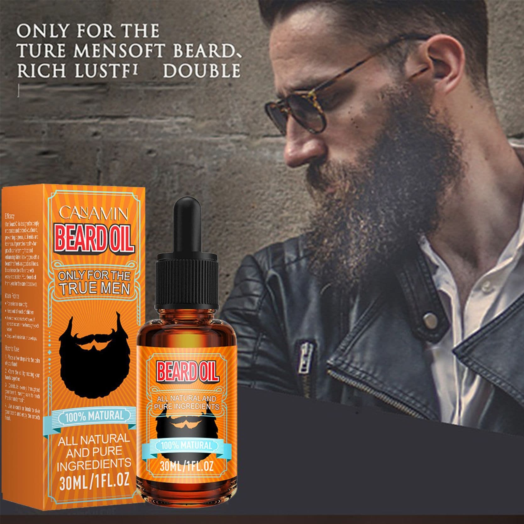 BEARD CARE ESSENTIAL OIL Beard Growth Kit Beard Oil