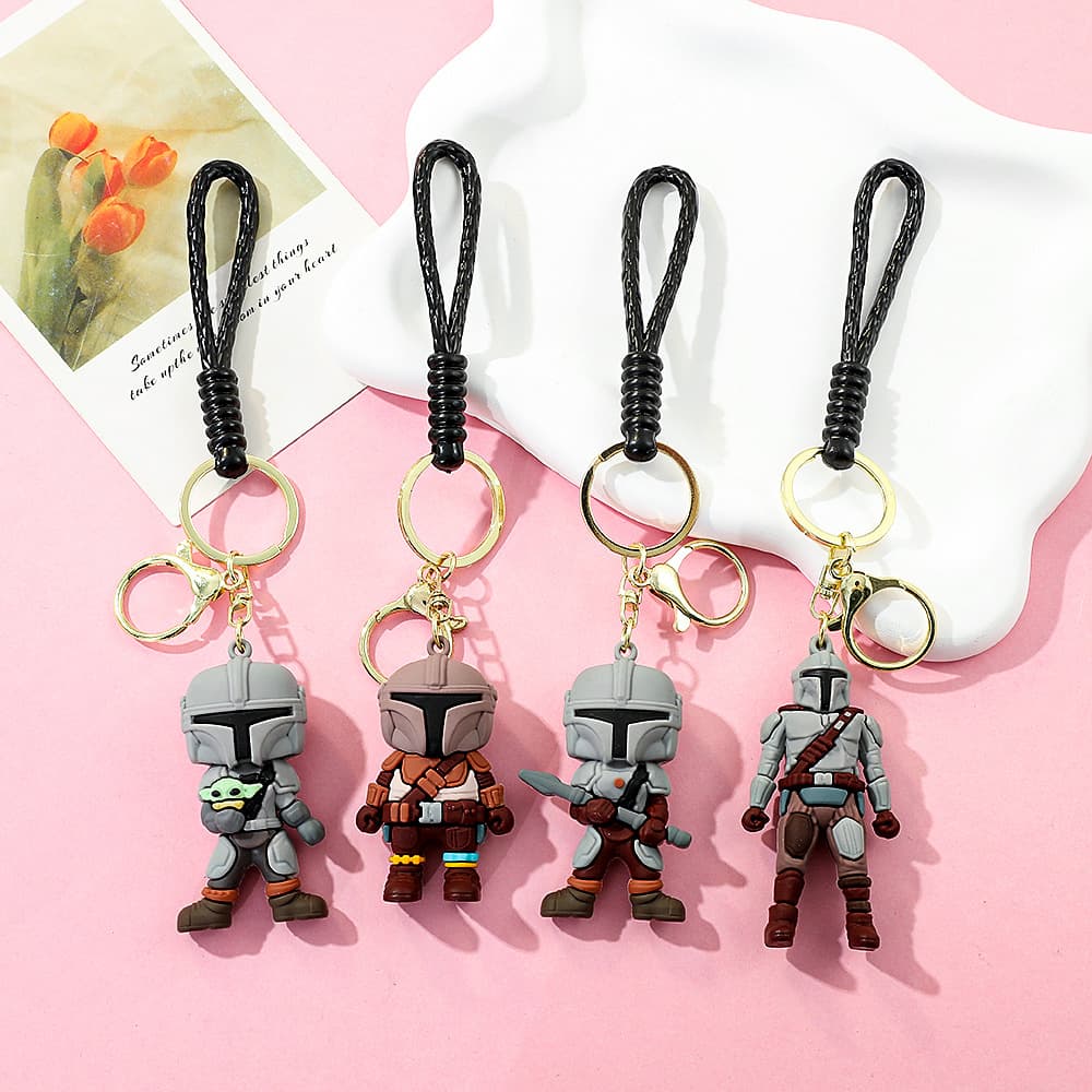 2025 New Darth Vader Keychain Star Wars Keychain PVC Baby Yoda Car Keychain Pendant