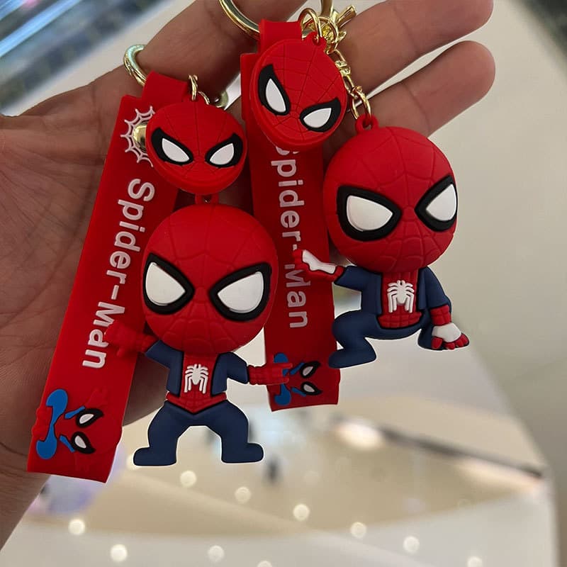 Cartoon Spiderman doll keychain cute couple car key pendant school bag pendant key chain wholesale