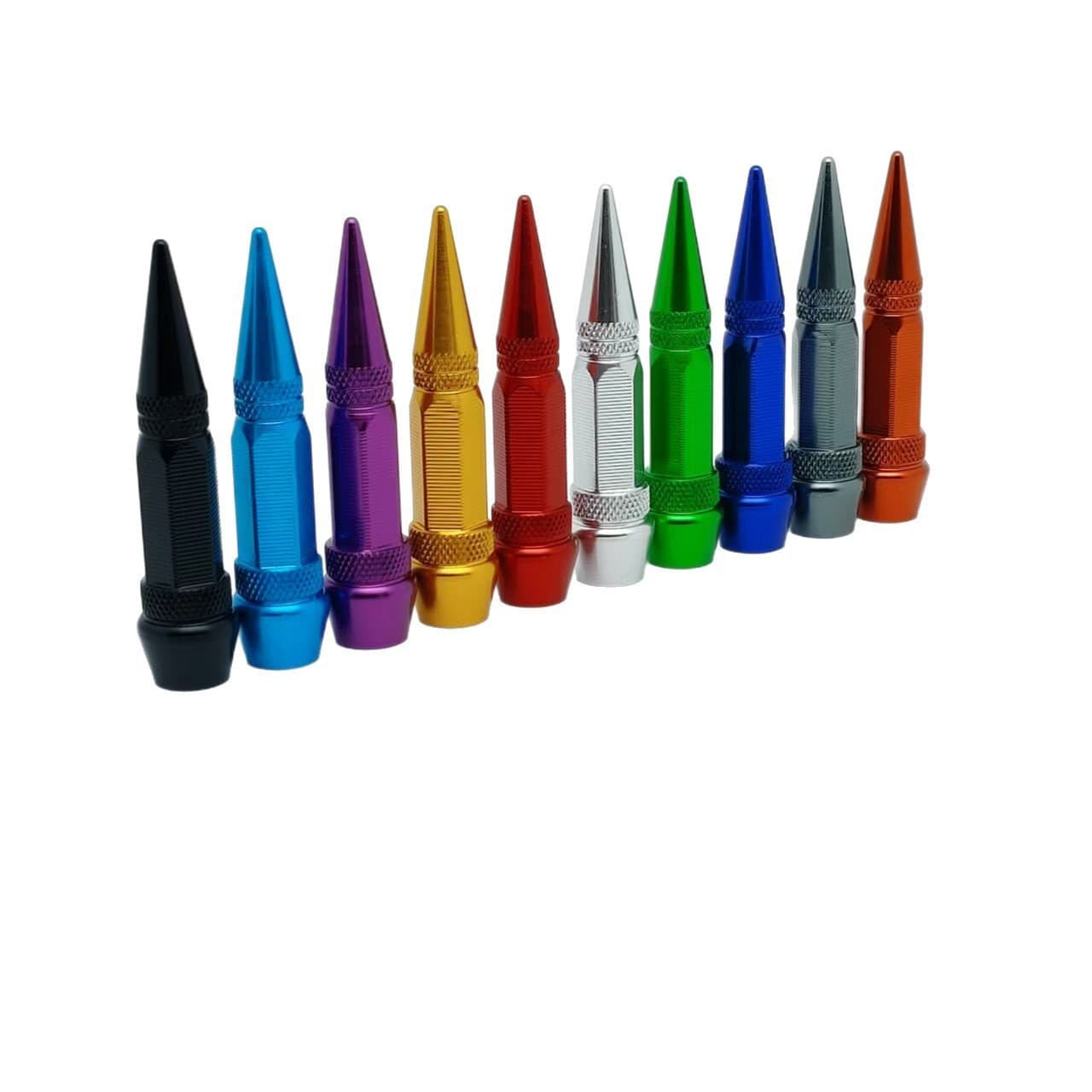 Factory Direct Car Tire Wheel 60mm Long Bullet Tire Valve Stem Caps 4-Pack Valve Core