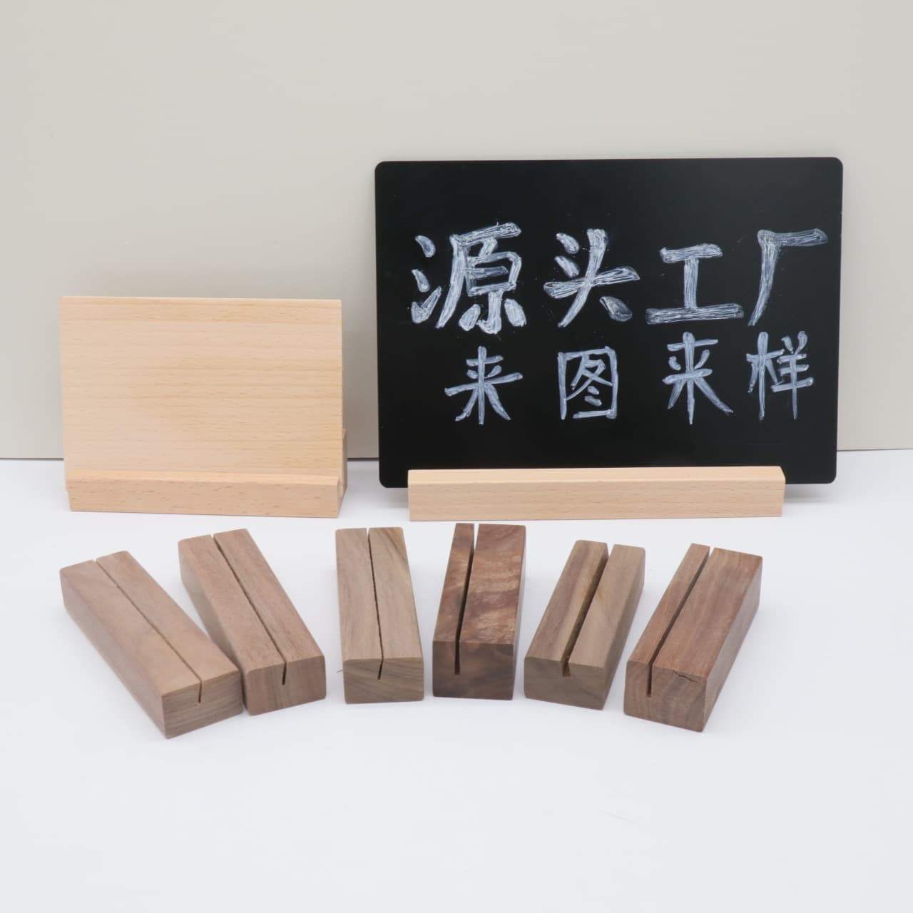 Multi-Specification Wooden Desk Calendar Base Desktop Postcard Business Card Solid Wood Base Wholesale Notepad Base Customizable Logo